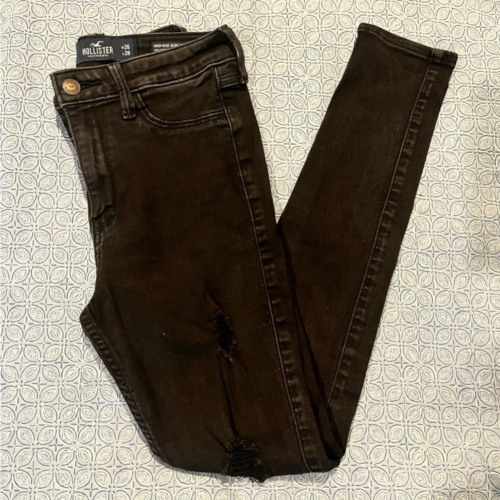Hollister Black high waisted skinny jeans W26 L28